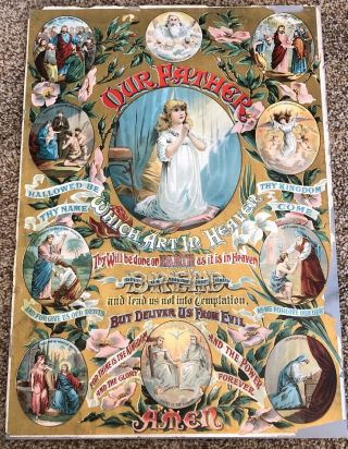 1894 Antique Chromolithograph Poster The Lord 