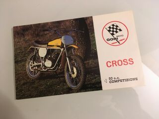 Vintage Moto Gori Cross Gs 50 125 Motorcycle Racing Barn Find Part Rare Brochure