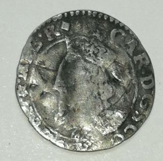 Rare 1625 - 1649 Britain Scotland Charles I Silver Hammered Twenty Pence - Nr