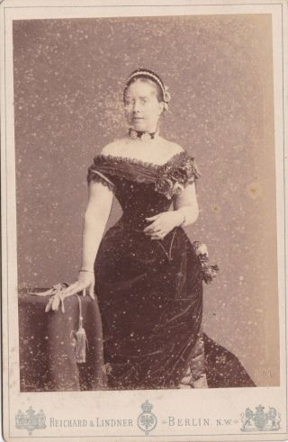 Antique Cabinet Photo - Victoria - Crown Princess Of Germany 1883