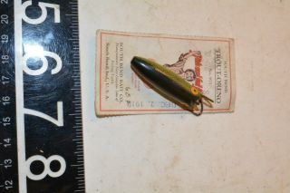Old Early Wooden South Bend Fly Rod Lure On The Card Indiana 3