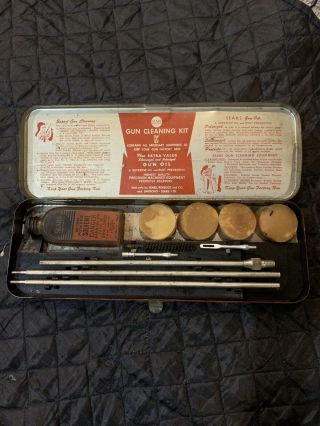 Antique Sears Gun Cleaning Kit - No.  2145 30 Cal.