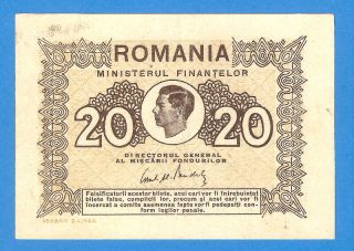 Romania 20 Lei 1945 Rare