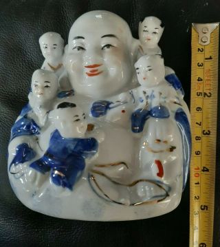 12 An Chinese Porcelain Happy Laughing Buddha Famille Rose