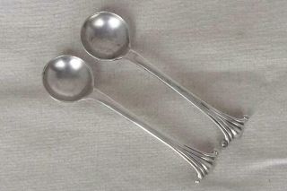 A Fine Antique Solid Silver Onslow Pattern Victorian Mustard Spoons 1880