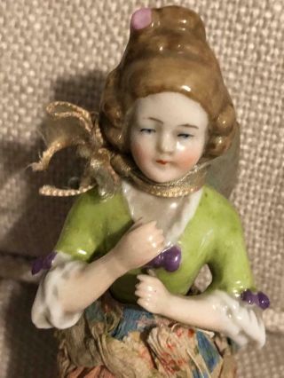 Unique Antique Half Doll Germany On Antique Spool