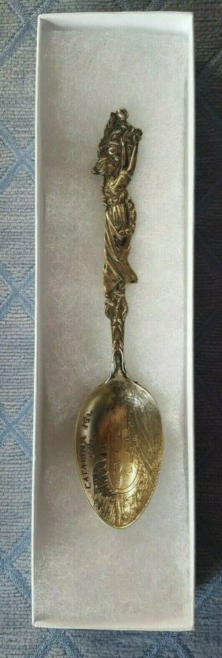 Ornate Joseph Mayer Sterling Silver Catalina Isl Cal.  Souvenir Spoon The Bay