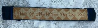 Antique Punch Paper Sampler Bookmark Think Of Me When This You See