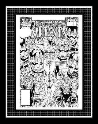 Rob Liefeld Mutants Annual 6 Rare Production Art Cover
