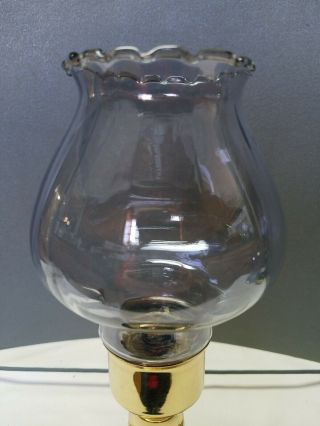 1 Vtg Peg Votive Cup Glass Candle Holder Blue Celeste Home Interiors Fluted Rare