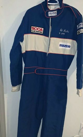 Vtg Racequip Racing Suit 1 - Piece Fire Rated With Shoes Old School Rare Race Cars