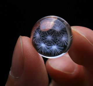 6g Find Rare Natural Pretty Snowflake Phantom Quartz Crystal Sphere Ball19