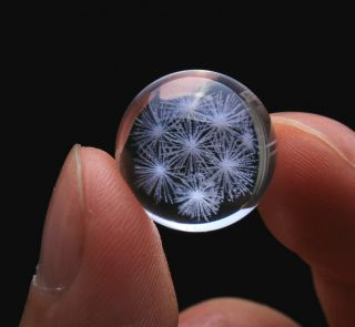 6.  9g Find Rare Natural Pretty Snowflake Phantom Quartz Crystal Sphere Ball19