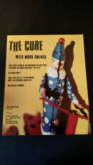 The Cure Wild Mood Swings (1996) Rare Print Promo Poster Ad