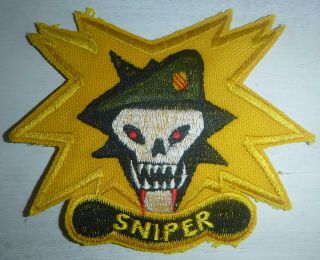 Rare Patch - Sniper - Us 5th Special Forces - Shell Burst - Vietnam War - 1467