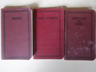 Antique Pocket Size Set Of Three (3) Collectible Books Of The Bible Euc