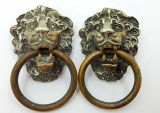 19th Century Metal Lion Head Handle