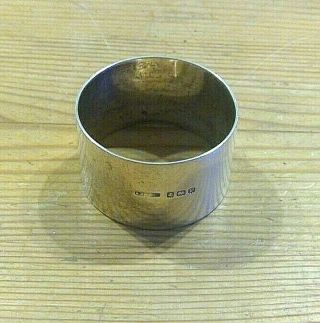 Solid Silver Napkin Ring - Birmingham 1914 By S.  Blanckensee & Sons