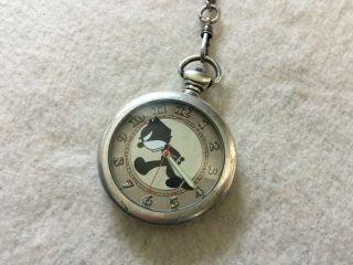 Rare Felix the Cat by Fossil Limited Edition Quartz Pocket Watch 2