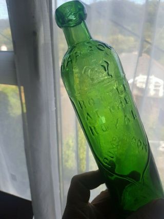 Rare Tall Green Soda Mineral Water " The Royal Pump Harrogate