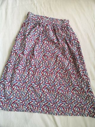 1950s Rayon Patterned Skirt Vintage