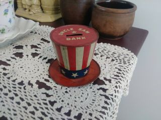 Antique J Chein And Co Tin Uncle Sam Bank