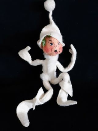 Vintage Annalee Mobility Doll Jack Frost White Pixie Elf 9 "