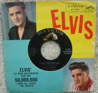Elvis Presley - Stuck On You / Fame And Fortune - Usa 45,  Rare Ps 47 - 7740