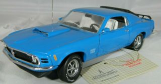 1/24 Scale Franklin Rare 1970 Ford Mustang Boss 429 Die Cast W/toe Tag