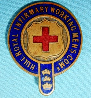 Antique Nursing Badge Hull Royal Infirmary Mens Come Hospital Medical