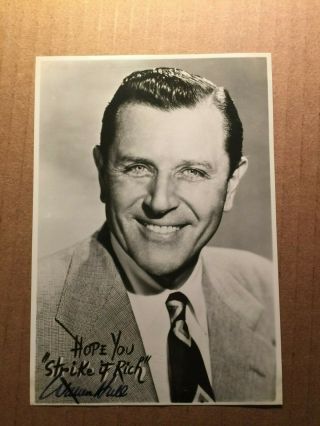 Warren Hull Rare Early Vintage Autographed Photo The Spider 