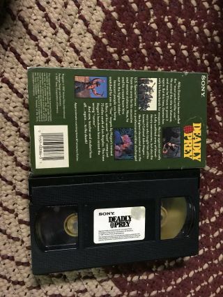 DEADLY PREY VHS OOP RARE BIG BOX SLIP 2