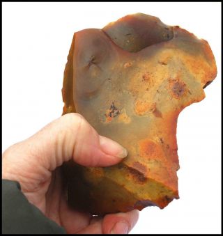 Paleolithic Mousterian Neanderthal Large Hand Axe Flint Tool British Jasper 2.  6