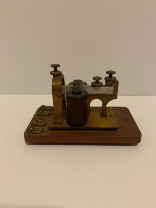 Antique J.  H.  Bunnell Morse Code Telegraph Key Relay Sounder