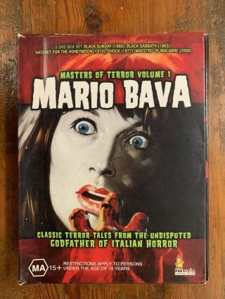Masters Of Terror Mario Bava Rare Australian Dvd Box Set Italian Horror Umbrella