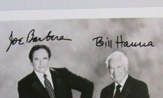 RARE BILL HANNA and JOE BARBERA Signed B&W 8x10 Photo w/JSA Authentication 3