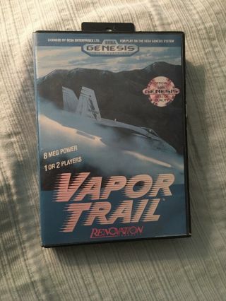 Vapor Trail - Sega Genesis Cart And Case - - Rare