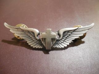 Army Aviation Chaplain Wing Badge Helicopter Pilot Cross Pin Lapel Insignia Rare