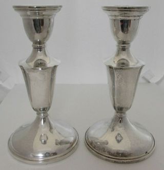 Redlich & Company Weighted Sterling Candle Holders,  No.  1625 5 3/4 "