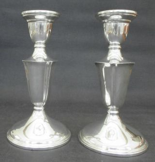 Redlich & Company Weighted Sterling Candle Holders,  No.  1625 5 3/4 