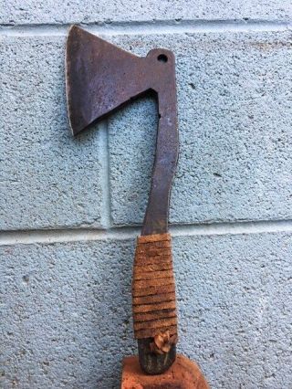 Antique Small All Iron Battle Axe Tomahawk N Sword Rapier