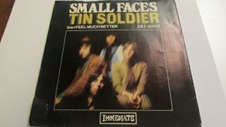 Small Faces 1960s Rare 45,  Ps Tin Soldier Immediate 5003 Mod Rock Steve Marriott