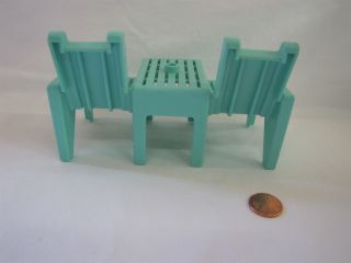 PLAYSKOOL Dollhouse LOUNGE CHAIRS for FRONT PORCH Outdoor Furniture Rare 2