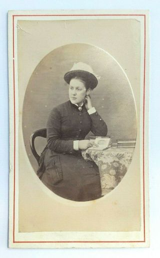 Antique Photograph,  Cabinet Card,  Cdv,  Victorian Lady,  C1880 