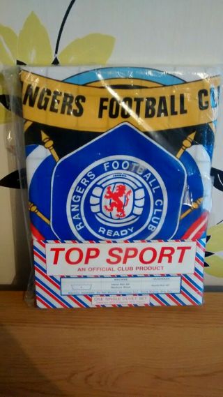 Rare Vintage Glasgow Rangers Football Club Single Duvet Set