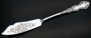 Ornate Antique Sterling Silver Butter Knife - Birmingham 1911