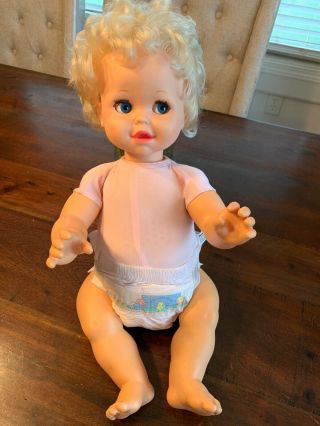 Vintage Mattel Baby Heather 22” Interactive Doll Anamatronic 1987 Rare