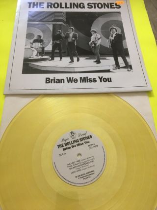 The Rolling Stones Brian We Miss You Clear Vinyl Vintage Rare