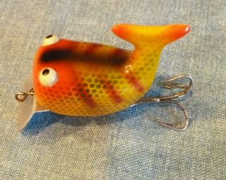 Vintage Perch Color Heddon Hi - Tail Fishing Lure -