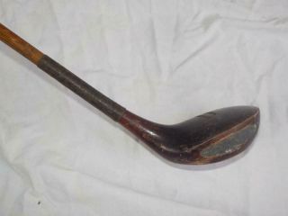 Antique Hickory Shafted A.  Bunce Chislehurst Wooden Driver Golf Club 5